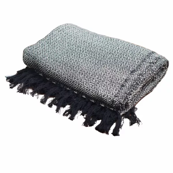 Boho Comfort Throws - 125x150cm - Charcoal - Image 3