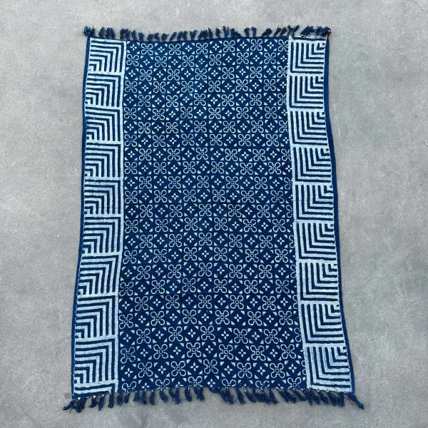 Handmade Indigo Throw - 170x120cm - Kasba Tiles - Image 4