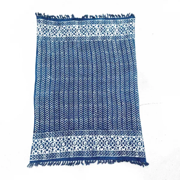 Handmade Indigo Throw - 170x120cm - Seedha Arrows - Image 2