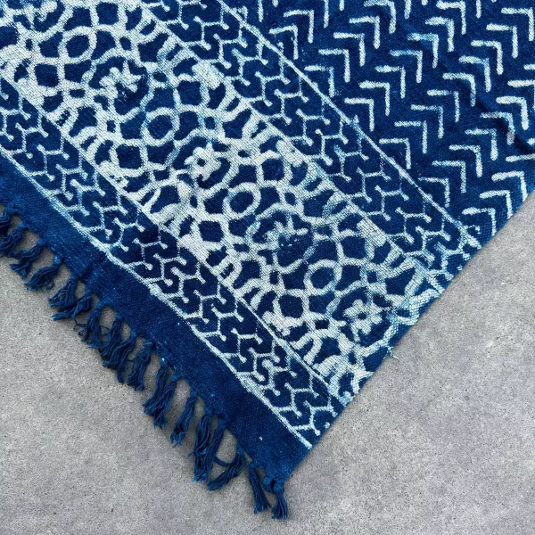Handmade Indigo Throw - 170x120cm - Seedha Arrows - Image 3