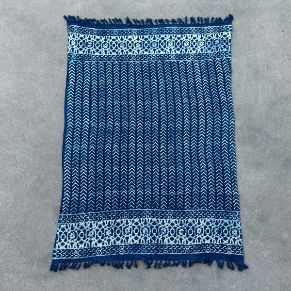 Handmade Indigo Throw - 170x120cm - Seedha Arrows - Image 4