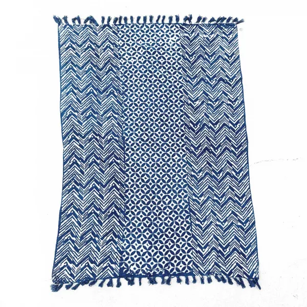 Handmade Indigo Throw - 170x120cm - Namoona Waves - Image 2