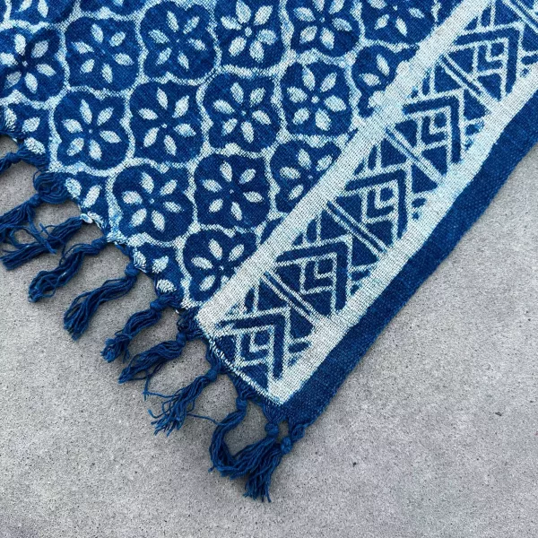 Handmade Indigo Runner - 170x60cm - Madjid Tiles - Image 3