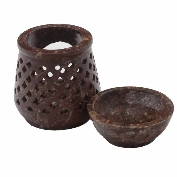Small Soapstone Oil Burner 8cm - Classic - Image 2