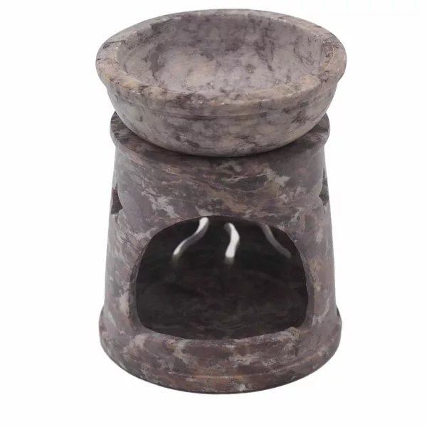 Small Soapstone Oil Burner 8cm - Sun & Stars - Image 3