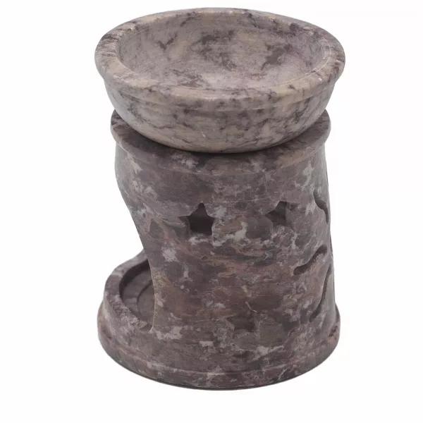 Small Soapstone Oil Burner 8cm - Sun & Stars - Image 4