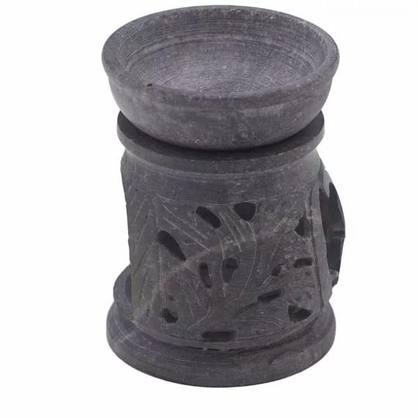 Small Soapstone Oil Burner 8cm - Om - Image 4