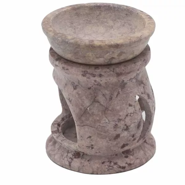 Small Soapstone Oil Burner 8cm - Three Moon Pentagon - Image 4
