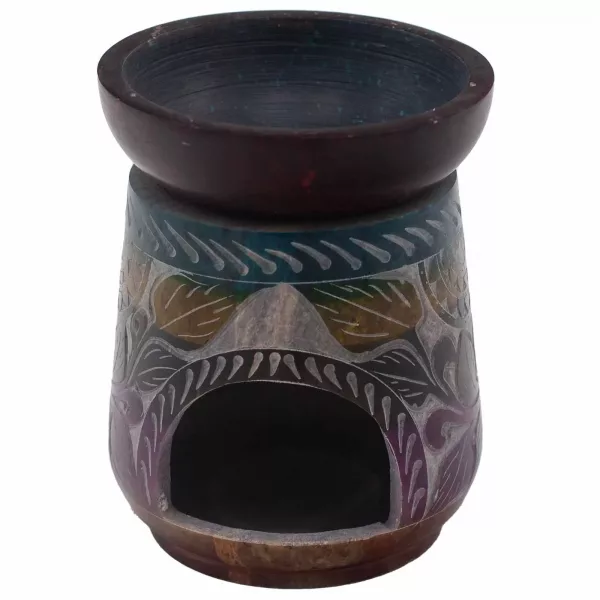 Large Soapstone Oil Burner 13x10cm - Elephant - Five Colours - Image 3