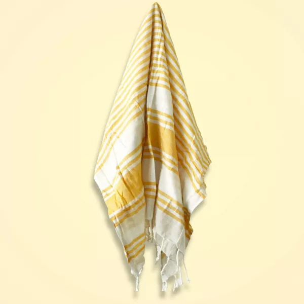 Hamman Spa Towel - Sunrise Yellow - 90x170cm - Image 3