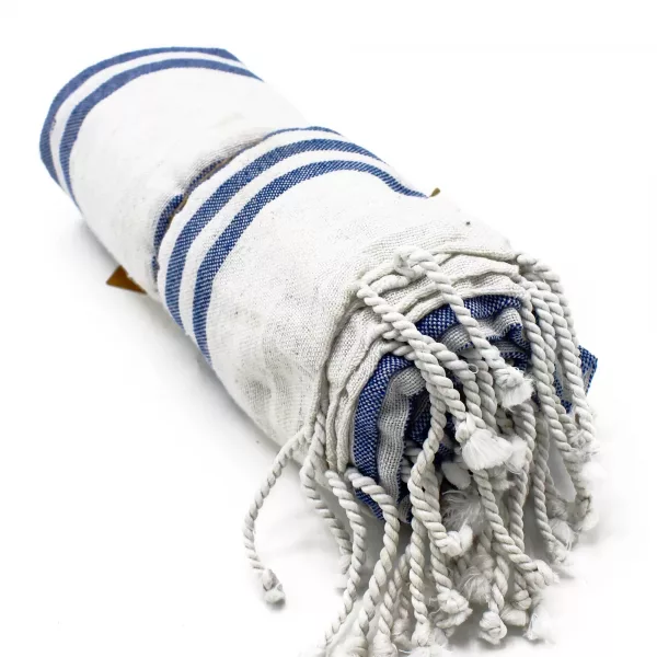 Hamman Spa Towel - Ocean Blue - 90x170cm - Image 3