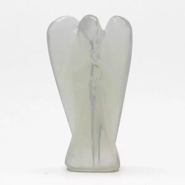 Hand Carved Gemstone Angel - Opalite - Image 2