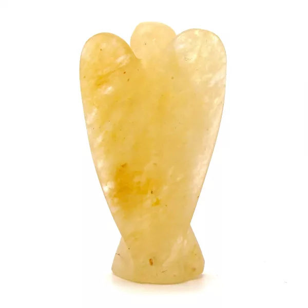 Hand Carved Gemstone Angel - Yellow Aventurine - Image 2