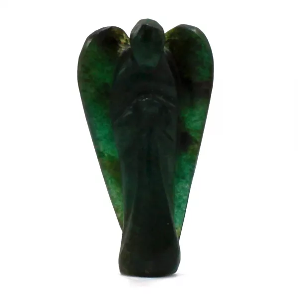 Hand Carved Gemstone Angel - Green Aventurine - Image 3