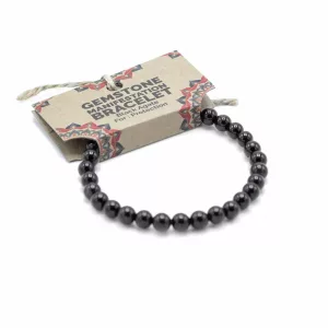 Gemstone Manifestation Bracelet – Black Agate – Protection