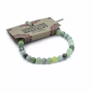 Gemstone Manifestation Bracelet – Olive Jade – Healing