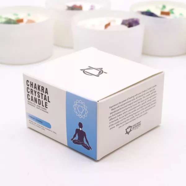 Chakra Crystal Candles - Throat Chakra - Image 3