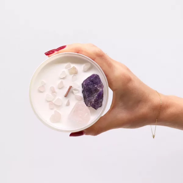 Chakra Crystal Candles - Third Eye Chakra - Image 4