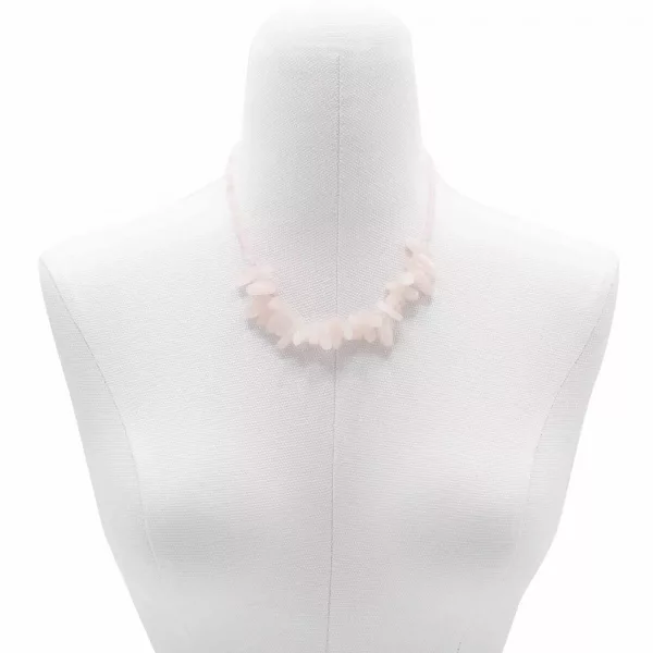 Longstone Gem Necklace - Rose Quartz - Image 2