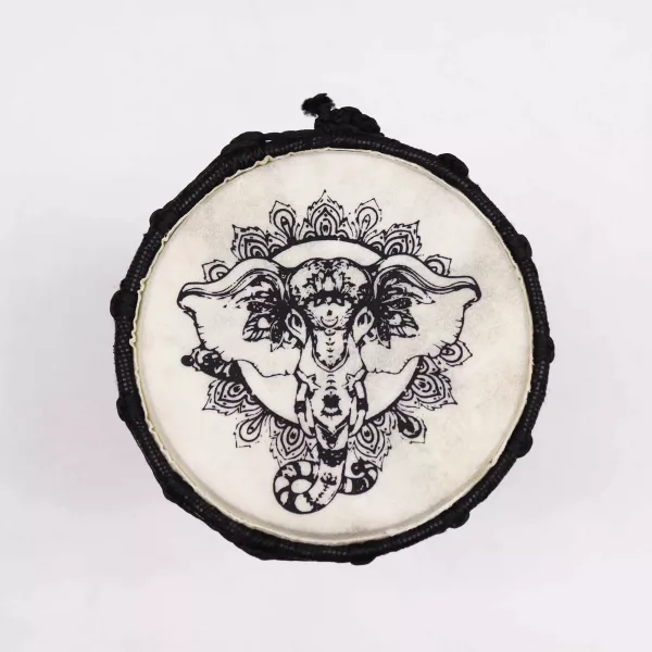 Elephant Wide Top Djembe Drum - 20cm - Image 2