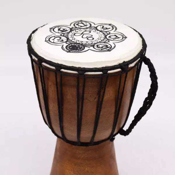 Chakra Wide Top Djembe Drum - 17cm - Image 3