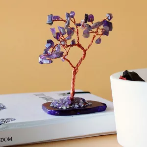 Gemstone Trees with Agate Base
