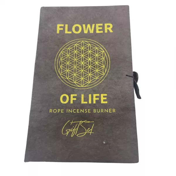 Rope Incense and Silver Plated Holder Set - Flower of Life - Image 4