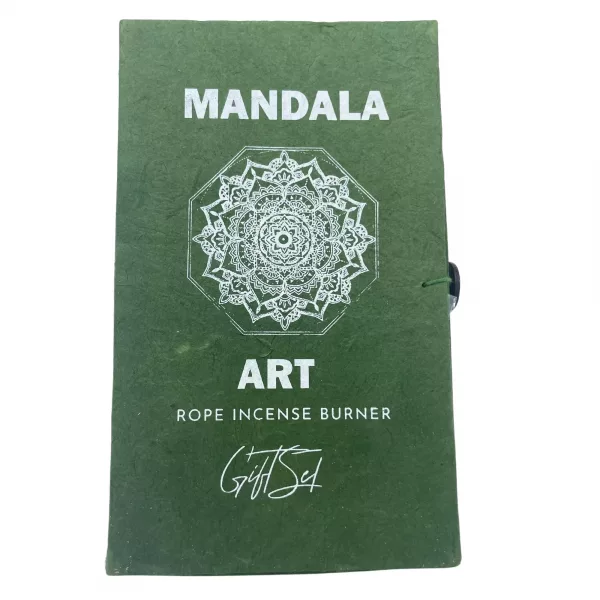 Rope Incense and Silver Plated Holder Set - Mandala Flower - Image 4