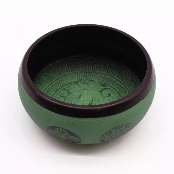 Earth Powder Singing Bowl - Mandala Buddha - 16cm - Image 2