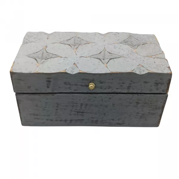 Vintage Deco - Multi Purpose Box - 22x12x10cm - Grey Star