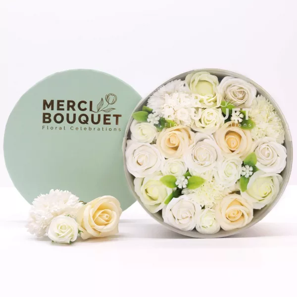 Round Box - Wedding Blessings - White & Ivory - Image 2