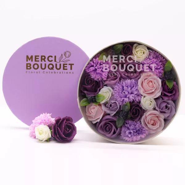 Round Box - Lavender Rose & Carnation - Image 2