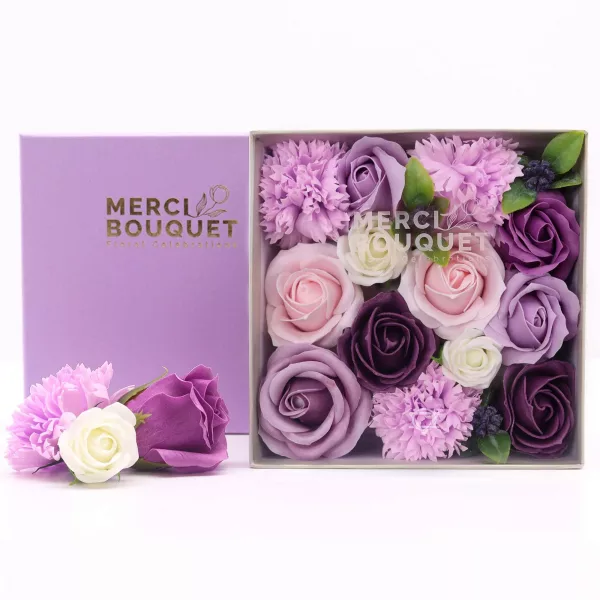 Square Box - Lavender Rose & Carnation - Image 4