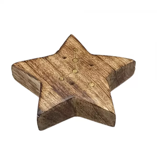 Engraved and Brass Zodiac Sign Incense Burner- Star - Image 4