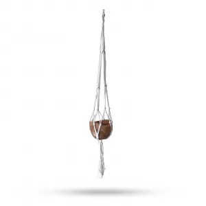 Macrame Pot Holder Classic - Natural Med Pot