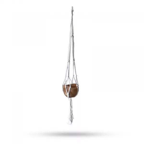 Macrame Pot Holder Classic - Natural Med Pot