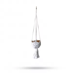 Macrame Pot Holder Decorative - Natural