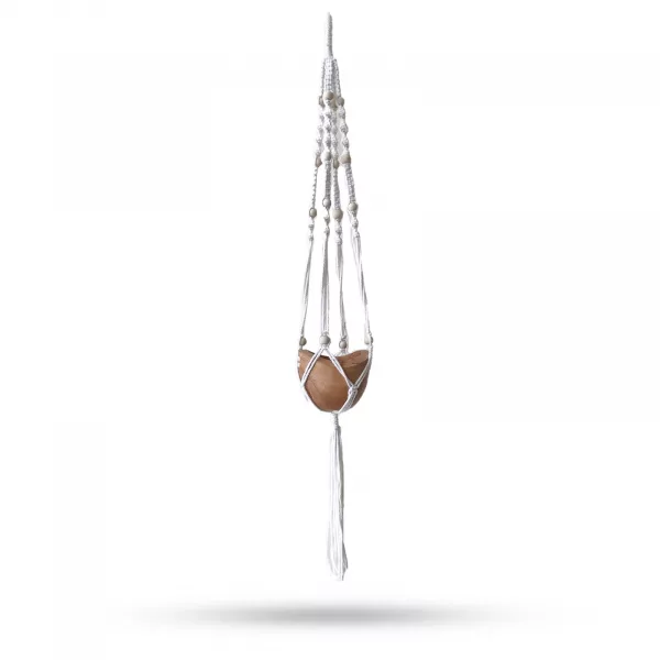 Macrame Pot Holder Beaded - Natural - 1Meter
