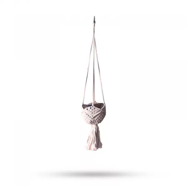 Macrame Pot Holder Decorative - Beige