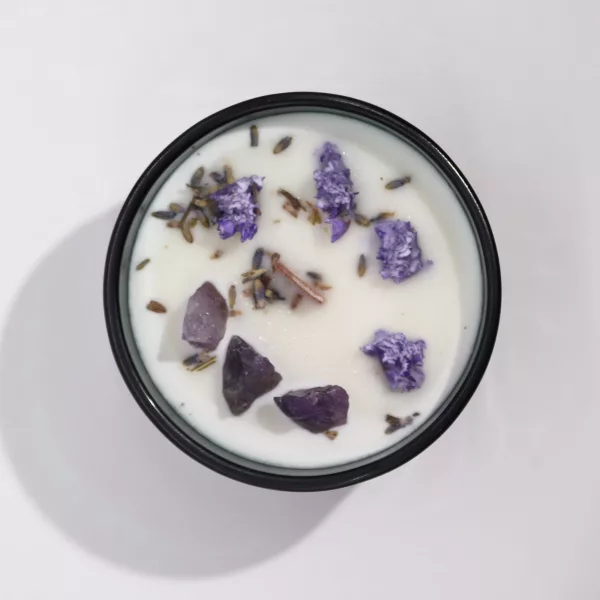 Hop Hare Crystal Magic Flower Candle - The Moon - Image 3