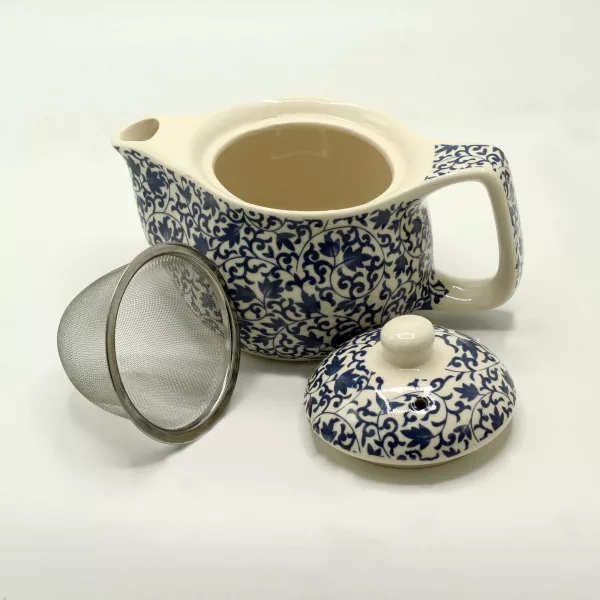 Small Herbal Teapot - Blue Pattern - Image 2