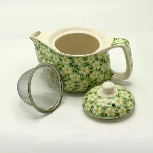Small Herbal Teapot – Green Daisey