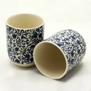 Herbal Tea Cups – Blue Pattern