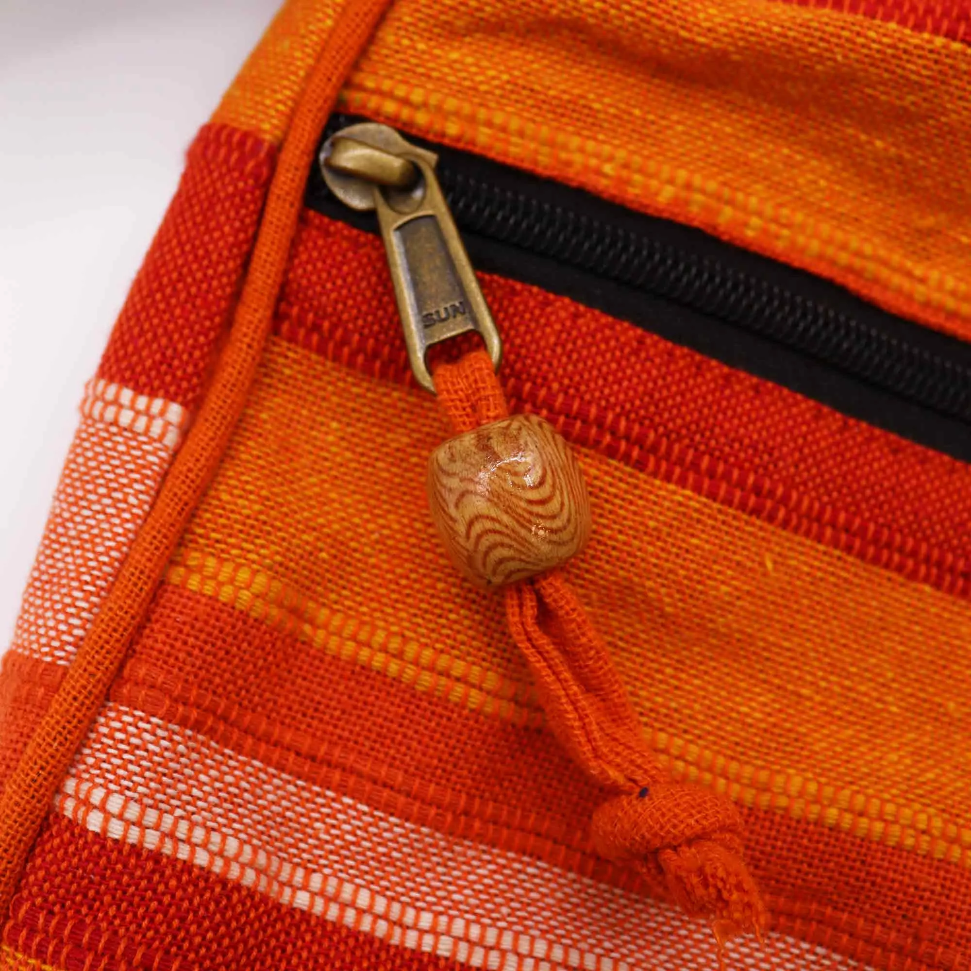 Lrg Nepal Sling Bag (Adjustable Strap) - Sunrise Orange - Image 2