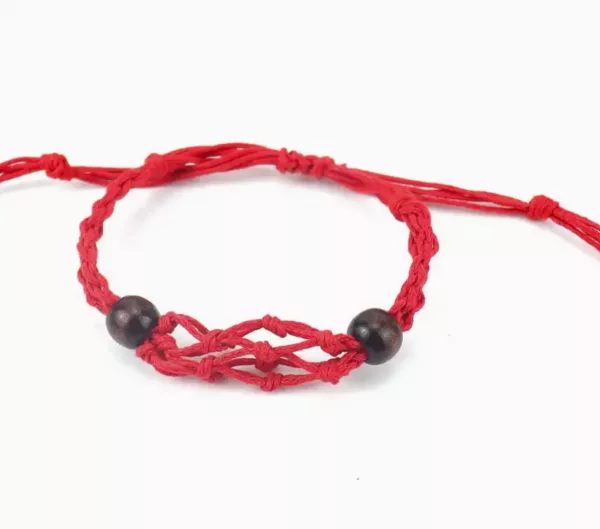Gemstone Bracelet Cord - Red