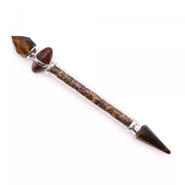 Shiva Lingam Magic Wand - Tiger Eye - Confidence