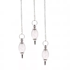 Lingam Shaped Gemstone Pendulum - Rock Quartz