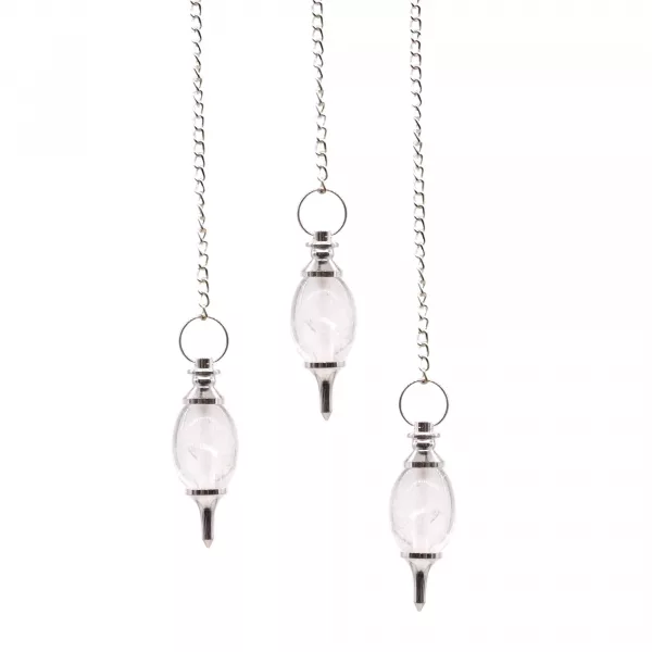 Lingam Shaped Gemstone Pendulum - Rock Quartz