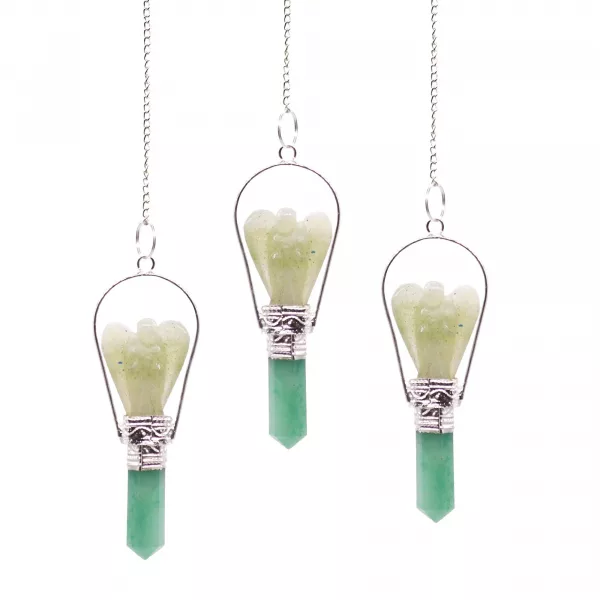 Angel Pendulum with Ring- Green Adventurine