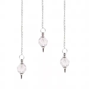 Facted Gemstone Pendulum - Rock Quartz